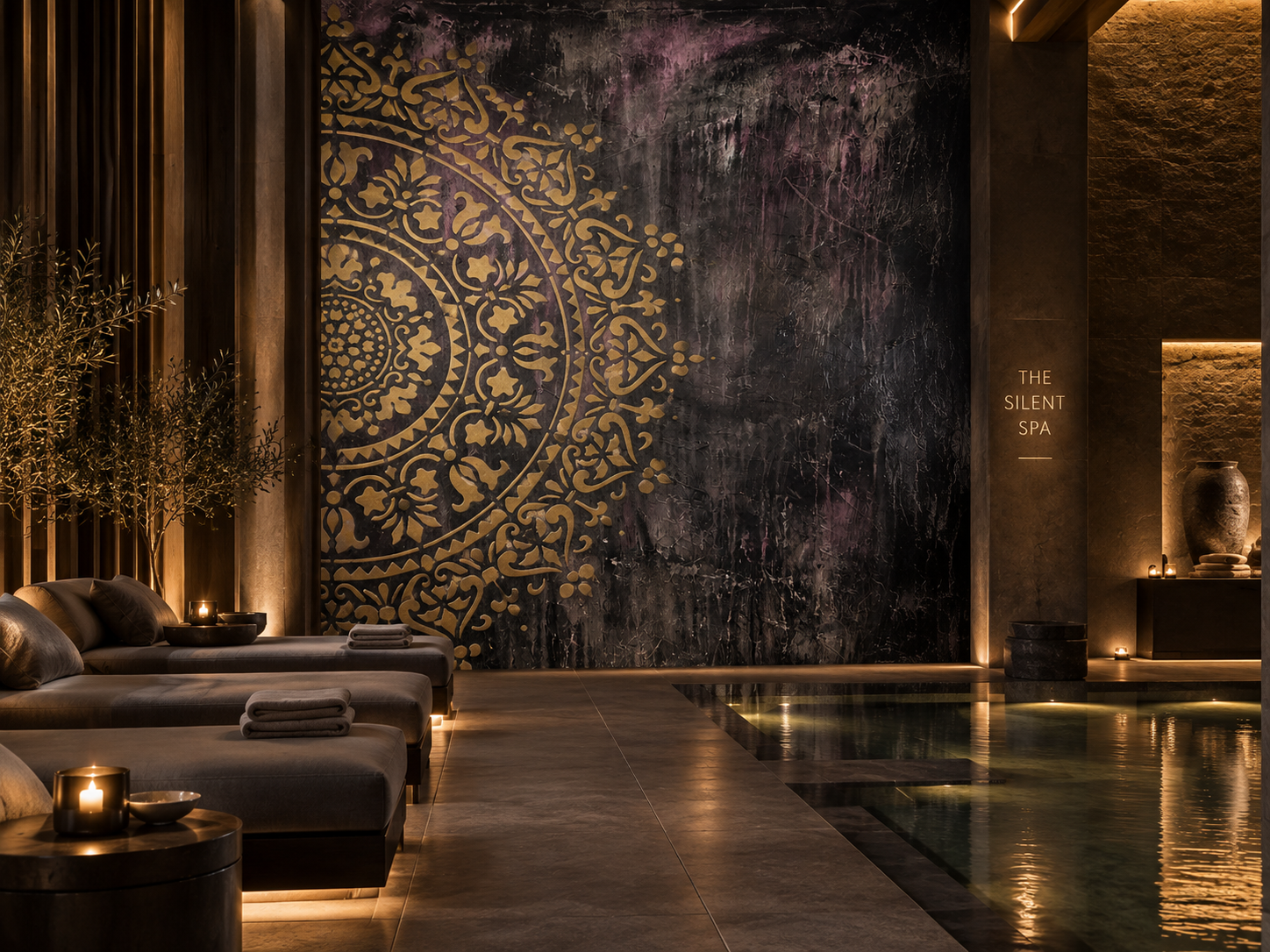 Black Sun wall mural visualisation by The Black Labrador Project